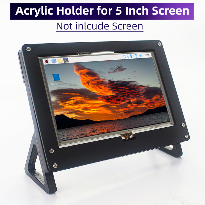 Pi 5 Case - Support en acrylique pour écran tactile